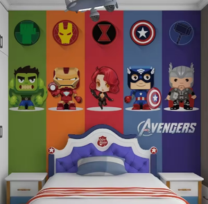 Nhân Vật Hoạt Hình 3D In Ấn Spider Người Đàn Ông Marvel Liên Minh Bức Tranh Tường Hình Nền Cho Trẻ Em Phòng Ngủ Trang Trí - Product Image 4