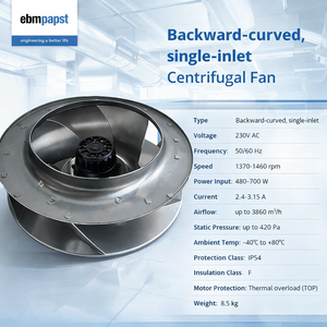 Ventilateur d'extraction industriel R4E400-AP17-06, moteur sans balais, pales en aluminium, 230V 50Hz 1370RPM 480W <span class=keywords><strong>2330m</strong></span>/h IP54 - Product Image 2