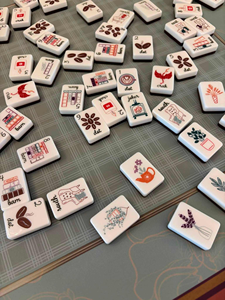 New Hot Sale Modern Portable Coffee Bean Themed Acrylic American Mahjong Tiles Travel-Friendly Creative Brand in Stock - Product Image 5