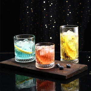 Verre à whisky à rayures créatives en gros, verre à bière épais à coupe diamant, verre à whisky en cristal - Product Image 6