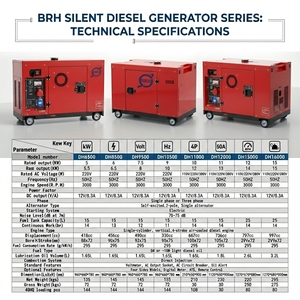 Generador Silencioso BRH de 5KW, 10KW, 15KW con Interruptor de Contacto Seco Solar, Estación de Energía Móvil de 10KVA, 12KVA, 15KVA - Product Image 5