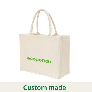 Sacs fourre-tout en <span class=keywords><strong>toile</strong></span> unie pour femmes, 100% coton, personnalisés, robustes, avec poignées, sac de plage avec logo personnalisé, motif de lettres - Product Image 4