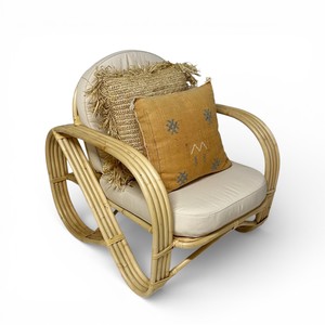 Sillón de Ratán Tejido a Mano, Muebles de Mimbre Natural Hechos a Mano, Silla de Relax, Decoración Moderna para el Hogar y el Patio - Product Image 4