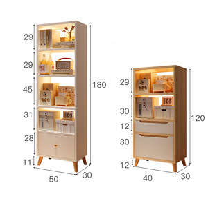 Vente en gros Bibliothèque à plusieurs niveaux en <span class=keywords><strong>bois</strong></span> <span class=keywords><strong>massif</strong></span> Supports de rangement blancs Étagères avec tiroir Étagères de rangement Étagères - Product Image 5