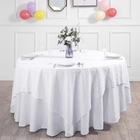 Nappe Ronde Bleu Marine Scintillante à Paillettes, Housse de Table à Paillettes pour Mariages, Banquets, Fêtes, Tissu Durable