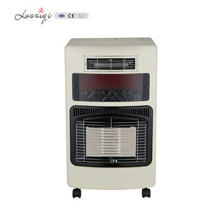 Écran de flamme 2 en 1 chauffage intérieur à <span class=keywords><strong>gaz</strong></span> et électrique pour salon intérieur infrarouge de haute qualité 5400W avec ventilateur Mobile avec roue - Product Image 4