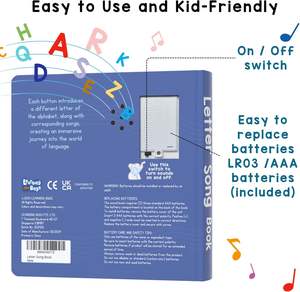 Livre sonore interactif avec 26 lettres de l'alphabet, chants et comptes-rends pour la maternelle, livre ABC - Product Image 2