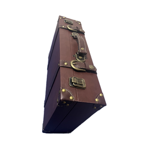 Vintage in pelle fatta a mano retrò Vintage classico bagaglio vecchia scatola a vapore bagagliaio valigia bagaglio (vecchio) <span class=keywords><strong>borse</strong></span> da viaggio - Product Image 2