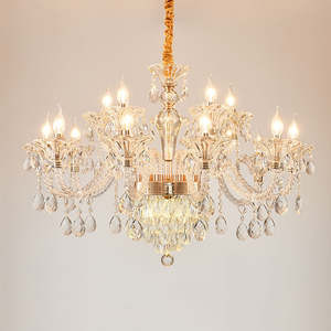 Lampe suspendue à prix compétitif lustre chandelier décoratif en cristal de luxe pour hôtel - Product Image 1