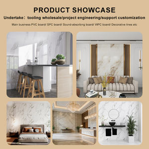 Pannelli <span class=keywords><strong>in</strong></span> PVC Effetto Marmo Lucido 1220*2440mm*3mm, Impermeabili e Ignifughi, per <span class=keywords><strong>Pareti</strong></span> di Soggiorno e Sala da Pranzo - Product Image 3