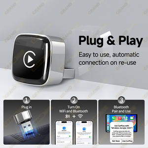 Bộ chuyển đổi không dây JMC Mini Carplay Android Auto hỗ trợ <span class=keywords><strong>Google</strong></span> <span class=keywords><strong>Maps</strong></span> và điều khiển bằng giọng nói dành cho xe Skoda Volkswagen - Product Image 4