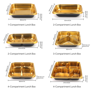 Caja Bento Desechable de PET Dorado al por Mayor para Restaurantes, Comida para Llevar, Exhibición de Sándwiches, Contenedores de Alimentos - Product Image 5