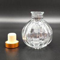 Bouteille en verre polychrome en forme de pot de citrouille, bouteille ronde pour huiles, sortilèges de sorcière, faveur de mariage, diffuseur de parfum à roseaux