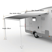 Auvent rétractable en PVC imperméable au meilleur prix, pour camping, caravane, tente, montage latéral, auvent de protection solaire en cassette