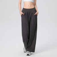 Pantalon de yoga taille haute pour femme, coupe large, élastique, respirant, écologique, doux, séchage rapide, drapé, idéal pour la danse - Vente en gros sur mesure