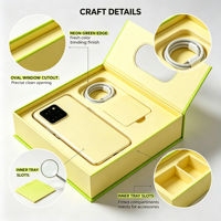 Boîte cadeau en papier avec couvercle rabattable personnalisé et insert pour emballage de téléphone portable