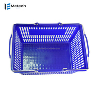 Panier de courses populaire pour supermarché avec poignée en plastique pour l'utilisation en épicerie