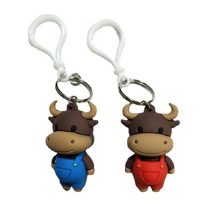 Llavero de vaca de dibujos animados, bonito y sencillo, colgante para coche, accesorio para mochila escolar, regalo promocional - Product Image 4
