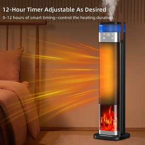 FURECOM <span class=keywords><strong>Radiateur</strong></span> Électrique Vertical PTC avec <span class=keywords><strong>Humidificateur</strong></span> 1500-2000 W, Flamme Simulée, Oscillant, Télécommande pour la Maison - Product Image 3