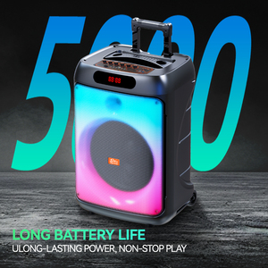 Haut-parleur karaoké professionnel de 15 pouces avec micro RVB et système de sonorisation portable haute puissance à distance - Product Image 5