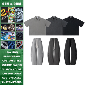 Camiseta de hombre de manga corta de punto de 280 g/m² de corte holgado, estilo vintage lavado y desgastado, informal, streetwear, oversize - Product Image 2