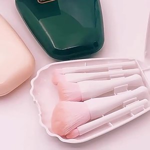 Biểu Tượng Tùy Chỉnh 5Pcs Chuyên Nghiệp Trang Điểm Bàn Chải Xách Tay Nền Tảng Bàn Chải Cá Nhân Thiết Kế Hộp Trang Điểm Bàn Chải Thiết Lập Với Gương - Product Image 4
