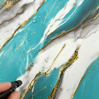 Panneau mural en mousse PVC 3D effet marbre brillant, autocollant mural adhésif pour la décoration créative de la maison, rénovation de salle de bain