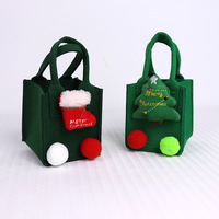 Weihnachts-Filztasche, verdickt, kleine Tragetasche, Kürbis-Süßigkeitentasche, Feiertagsgeschenk, Handtasche, 10 cm