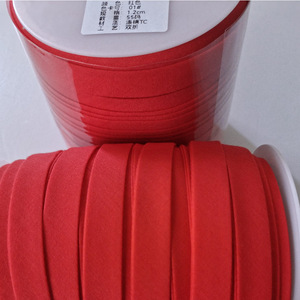 Ruban biais en polyester-coton de qualité supérieure, 1,2 cm, pliage en <span class=keywords><strong>4</strong></span>, sans repassage, accessoires de couture, bordure, 55y/rouleau, fourni par l'usine - Product Image 6