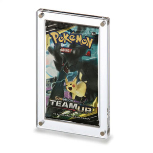 Venta al por mayor Pokemoned <span class=keywords><strong>1</strong></span> Ranura Acrílico Magnético Booster Pack Protector Display Holder TCG Booster Pack Acrílico Case Protector - Product Image 1