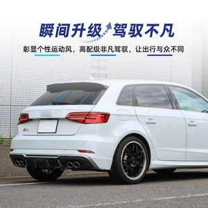 ดิฟฟิวเซอร์หลังและสปอยเลอร์แบบใบพัดสำหรับ Audi S3 8V Hatchback สีดำด้าน สไตล์แต่งรถ ปี 2017-2020 - Product Image 2