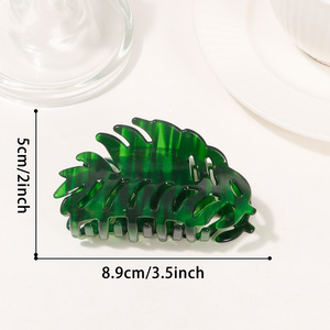 <b>Leaf</b> Hair Claw Clip Hair Jaw Clip Vintage Floral Hair Accessory for Daily Wear Women - Product Image 6