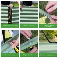 Lits de jardin surélevés en acier inoxydable durables et écologiques, revêtus de poudre, pour fleurs, légumes, herbes, maison