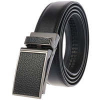 Ceinture en cuir véritable de haute qualité LY33-32320-1 avec boucle automatique pour hommes d'affaires, personnalisable pour la personnalisation
