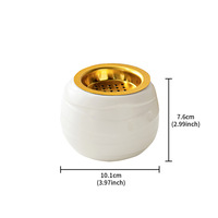 Vente en gros de brûleur d'encens en céramique minimaliste rayé et lampe de parfum diffuseur d'aromathérapie pour le yoga, le spa, le bureau et la décoration intérieure musulmane