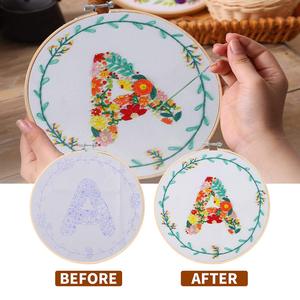 Kit de broderie pour adultes débutants avec motif floral pré-imprimé, kits de point de croix pour débutants avec cerceau à <span class=keywords><strong>broder</strong></span> en bambou, facile à suivre - Product Image 5