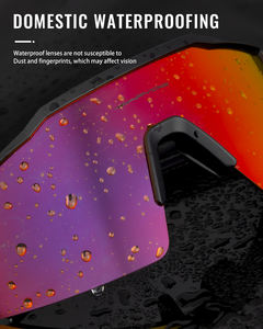 แว่นกันแดดแบบกำหนดโลโก้ได้ ป้องกันรังสียูวี 400 สำหรับกิจกรรมกลางแจ้ง แว่นตากีฬาแบบมีสี แว่นตาปั่นจักรยานเสือภูเขา แว่นตาปั่นจักรยานบนถนน ได้รับมาตรฐาน CE - Product Image 2