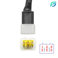 BENELLI OBD2 Cable adaptador de enchufe de diagnóstico de 6 pines BOSCH DELPHI motocicleta bicicleta ATV ECUs 16PIN OBD extender Audio Video Cables