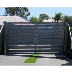 国耀现代设计黑色8x8 140厘米10英尺铝百叶窗栅栏面板钣金栅栏
