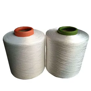High tenacity raw white 50/3 Spun Polyester Yarn dope dyed bright white Microfiber yarn