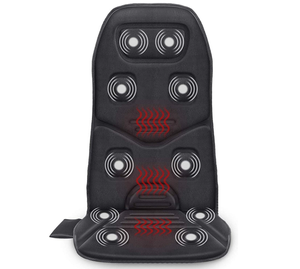 Coussin de siège de massage confortable avec chaleur - 10 moteurs de vibration, chauffe-siège, masseur dorsal pour chaise - Product Image 1
