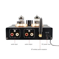 BRZHIFI 65U Tube Preamplifier BT5.0, Lossless Player Headphone APP penguat kendali jarak jauh dan Stereo HIFI Amp meja putar Digital