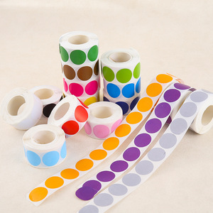 500 uds/rollo 1 pulgada de color circular autoadhesivo etiquetas adhesivas sobre sellado, decoración de regalo etiqueta redonda de color sólido - Product Image 2