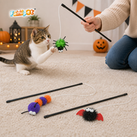 Famipet Fabricant – Nouveau jouet interactif pour chat, baguette de chat amusante avec design d'insecte sur le thème d'Halloween
