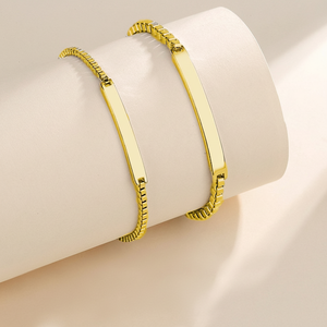 Braccialetti Personalizzati per Coppie, Gioielli in Acciaio Inossidabile Incidibili per Innamorati e <span class=keywords><strong>Migliori</strong></span> Amici - Product Image 6
