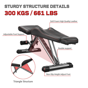 Panca per Pesi Regolabile Pieghevole in Acciaio Legato Nero da 300Kg/661Lb, Attrezzatura Fitness con Logo Personalizzato OEM a Prezzo Conveniente - Product Image 4