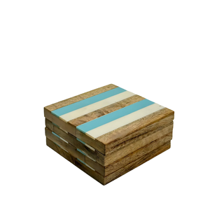 Sous-verres classiques faits à la main en bois naturel, diamètre 100 mm, durables, légers, antidérapants, écologiques, épaisseur 8 mm, pour la maison et le bureau - Product Image 1