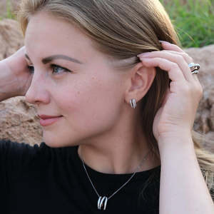 Zirkonia Criss crossed Jewell ery Sets für Frauen Damen Fabrik Großhandel Mode Edelstahl Halsketten Ringe Ohrringe