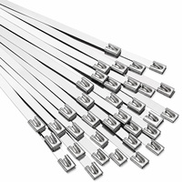 Attaches-câbles autobloquants en acier inoxydable de 4,6 mm |   Attaches en métal robustes pour la gestion des câbles