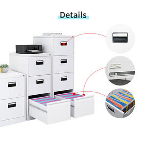 Hot Sale Muchn Modern Vertical <b>File</b> Cabinet 4 <b>Drawers</b> Adjustable Height Key Lock Steel Design Home Office School Hotel Hospital - Product Image 4